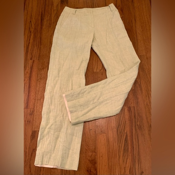 St.John Sport pale green linen pant, size 6 - Picture 1 of 8